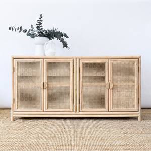Mueble Zapatero de Ratán Natural de Primera Calidad, Moderno, con Cajones para Sala de Estar - Product Image 1