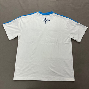 T-shirt personnalisé de haute qualité avec rayures en coton col rond manches courtes T-shirt surdimensionné pour hommes - Product Image 6