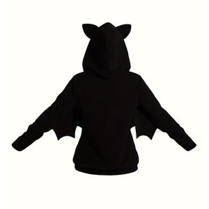 Sweat à capuche personnalisé de haute qualité100 % coton avec strass Sweat à capuche chauve-souris avec strass Sweat à capuche Hip Hop Y2K avec logo personnalisé - Product Image 5
