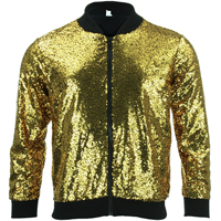 Qualité supérieure Street Fashion Zip Up Fond flexible Deux poches Style Holographique Sequin Danse Porter Unisexe Bomber Vestes