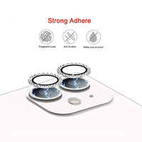 Protecteur d'objectif de caméra HD transparent en diamant pour IPhone 13 Pro Max 9D protecteur de caméra en métal pour IPhone 14 protecteurs d'écran