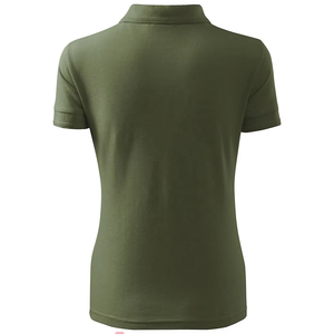 Camisetas Polo de algodón transpirables de secado rápido, estilo deportivo, estampado de logotipo personalizado, manga corta, ropa informal para exteriores, camiseta Polo para mujer - Product Image 2