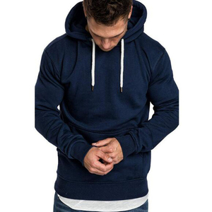 Automne hiver hommes 100% coton avertir sweats à capuche décontracté couleur unie à manches longues sweat à capuche Streetwear pull à capuche hommes - Product Image 3