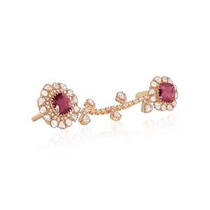 Natural Stone Yellow Gold Bezel Set Gemstone Ring for Wedding <b>Gift</b> - Product Image 3