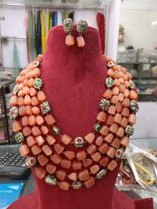 Antique <b>Beads</b> Mala Indian Jewellery Long <b>Set</b> With Glass High-quality Multi Color <b>Beads</b> Handmade Bulk Product Necklace - Product Image 4