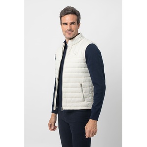 Chaleco acolchado verde 3XL para hombre, ropa de abrigo de poliéster a prueba de viento de ajuste Regular con bolsillos acolchados de nailon con cremallera de talla grande - Product Image 3