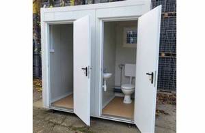 Cabine WC mobile respirante de haute qualité, panneau sandwich en acier, maison conteneur pliable, accès aux toilettes, supermarché, appartement - Product Image 2