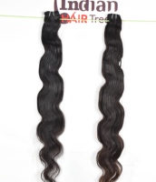 Prix de gros, cheveux humains vierges bruts, fournisseur original, mèches de cheveux indiens, vague corporelle, noir naturel, super tissage, Remy fiable, non traités