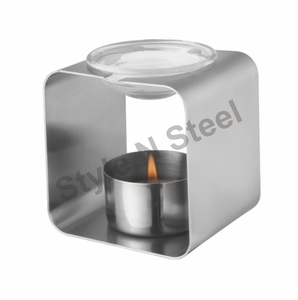 Vente en gros T-Light Bougeoirs en métal de luxe avec support conique Lanternes et bocaux en acier inoxydable pour la décoration intérieure - Product Image 1