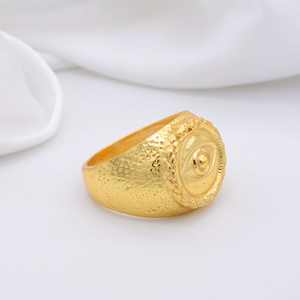 Anillos de boda de moda de ojo del diablo de viento Retro para hombres al por mayor de moda chapados en oro certificados para fiestas de compromiso - Product Image 2