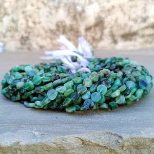 Lote de hebras de piedras preciosas con forma de moneda lisa de Esmeralda natural, 5mm-6mm, venta al por mayor, cuentas de Esmeralda sueltas para fabricación de joyas y collares - Product Image 5