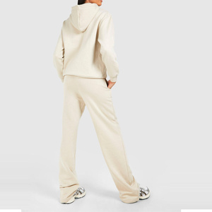 Survêtement d'hiver uni et uni pour femmes-Pantalon de survêtement et sweat à capuche-Ensemble de survêtements unisexes personnalisés - Product Image 2