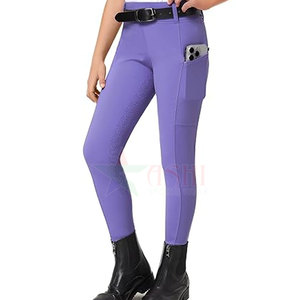 Leggings d'équitation pour femmes en spandex/polyester antidérapants, imperméables, coupe-vent, respirants, à séchage rapide, vêtements d'équitation d'été - Product Image 1
