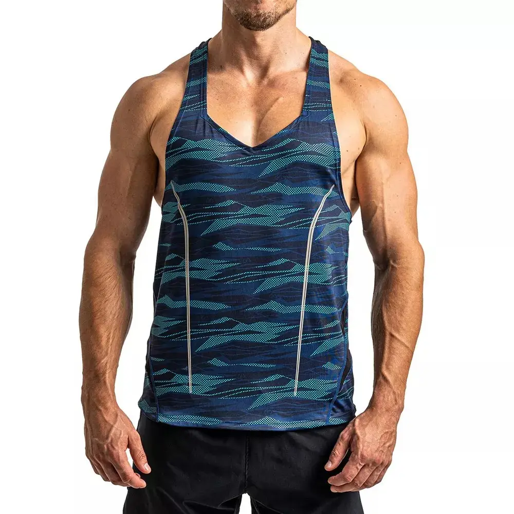 Latest Factory Direct Supply Style Custom Logo Super Comfortable Fabric For Gym Workout Sleeveless Muscle Men Tank Top