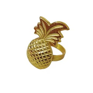 High Quality Golden Napkin Ring <b>Tissue</b> Holder Most Selling Metal Table Top Decorative <b>for</b> Hotel and <b>Wedding</b> Stocked - Product Image 3