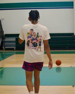 กางเกงขาสั้นตาข่ายระบายอากาศได้ดีสำหรับผู้ชายและผู้หญิงกางเกงขาสั้นพิมพ์ลายตาข่ายกราฟิกสำหรับผู้ชายและผู้หญิงกางเกงขาสั้นใส่ออกกำลังกายเล่นฟิตเนสบาสเก็ตบอลใส่สบาย - Product Image 4