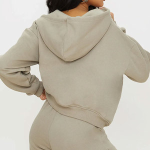 Conjunto de chándal de calidad personalizado al por mayor con forro polar Joggers Gym Sweat Suit Fitness Top de manga larga y conjunto de Jogger - Product Image 2
