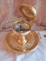 Brûleur à Bakhoor en Métal Fait Main de Qualité Supérieure Tradebyd, Porte-Encens Arabe Anti-Odeur, Toutes Saisons, Multi-Tailles, pour Mosquée
