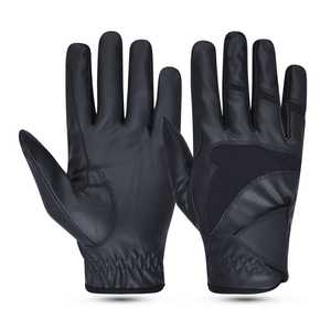 Gants d'équitation de style occidental pour hommes et femmes Gants d'équitation en cuir pur avec prise antidérapante pour dames et filles - Product Image 1