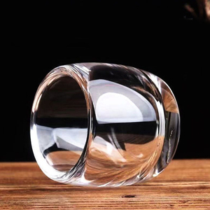 Tazza JUXINDA con Anello per il Pollice, Tazza da Tè in Vetro Spesso di Alta Qualità, Non Brucia al Tatto, Tazza Personale per la Salute, Tazza di Lusso per Proprietari - Product Image 1