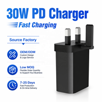 Cargador Rápido USB-C PD3.0 de 30W de Alta Calidad HNT OEM con Material ABS Ecológico para Carga de Pared de Laptops y Teléfonos Móviles