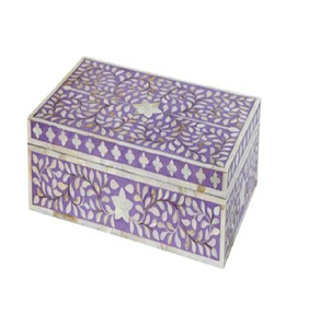 Boîte à bijoux en nacre de haute qualité et de belle couleur, incrustation d'os, produit de vaisselle pour boîte de 2 tailles - Product Image 6