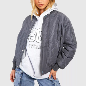 Wholesale Stylish Men's Bomber Jackets Winter Front Logo Waterproof Quick Dry High Street Outdoor Wear <b>Covered</b> <b>Button</b> - Product Image 1