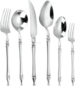 Premium Silver 18/10 Couteau Fourchettes et Cuillères Couverts Set Personnalisation Disponible - Product Image 6