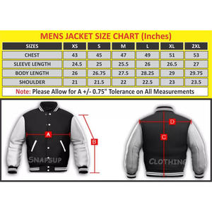 Veste de Baseball Letterman universitaire à capuche en polyester/coton personnalisée de haute qualité, fermeture à bouton couverte imperméable à l'eau pour l'hiver - Product Image 4