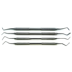 Juego de 4 Instrumentos Dentales Manuales de Acero Inoxidable de Doble Punta para Rellenos de Composite, Tallado, Limpieza y Restauración Dental - Product Image 5