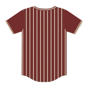 Maillot de baseball personnalisé KAP en maille polyester 100% avec rayures marron, t-shirt de fraternité avec logos brodés - Product Image 3