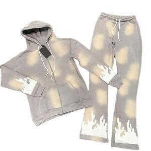 Sudadera con capucha de algodón pesado de alta calidad con cordón, logotipo personalizado, ropa de calle de ajuste regular, chándal de lana Unisex con colores personalizados - Product Image 3