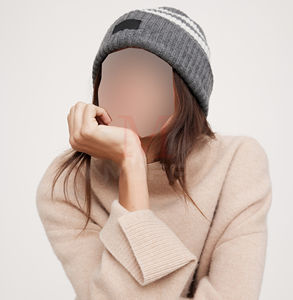 Custom Pattern Luxury Beanie Hat for Adults High Quality Knitted Winter <b>Cap</b> with Digital Printing jacquard Beanies - Product Image 6