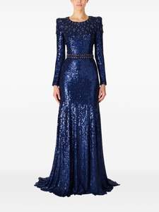 Luxury Partyware Hand Beaded Crystal <b>Sexy</b> o- Neck with Crystal Collar Evening Dress From Manufacture - Product Image 4