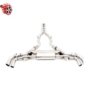 Puntas de Escape Catback para <span class=keywords><strong>BMW</strong></span> Serie 5 540 540i <span class=keywords><strong>G30</strong></span> G38 3.0T B58, Sistema de Escape Valvetronic de Dos Válvulas con Control Remoto, Pulido Espejo de 1.5mm - Product Image 3