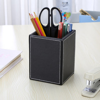 Support de pinceaux de maquillage de luxe en cuir PU, type sur pied, porte-stylo individuel pour fournitures de bureau