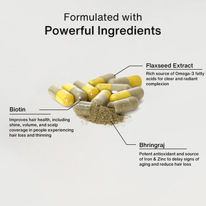 Cápsulas de Biotina Natural Simply Herbal, Vitamina B7 para el Cabello y la Piel, Enriquecidas con Queratina + Multivitaminas + Aminoácidos para Hombres y Mujeres - Product Image 3