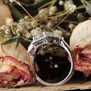 2,50 CTW corte redondo tres piedras plata esterlina Halo ajuste celta Moissanite anillo para mujeres aniversario y cumpleaños amor regalo - Product Image 2