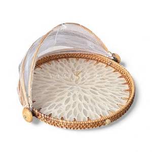 Couvre-plat en nacre fait à la main pour la protection des aliments, service de table et style d'intérieur naturel en provenance du Vietnam - Product Image 1