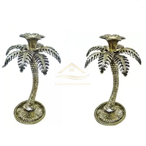 Handmade Palm <b>Tree</b> Candle Holder and Display Stand Gold Color Unique Design Lanterns and Lightning Supplies From Indian Supplier - Product Image 1