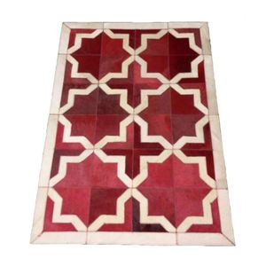 Ensembles de tapis faits main en peau de vache naturelle à poils longs, qualité supérieure, modernes, élégants, pour la décoration intérieure, style artisanal - Product Image 1