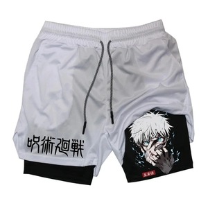 High Quality <b>Anime</b> Print Men 2 in 1 Performance <b>Shorts</b> Quick Dry Lightweight Moisture Wicking <b>Shorts</b> for Workout - Product Image 6
