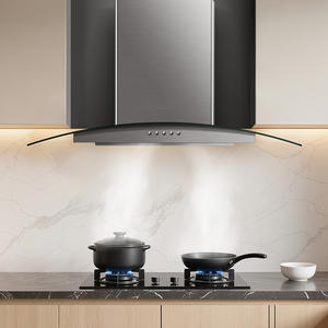 <span class=keywords><strong>Campana</strong></span> <span class=keywords><strong>Extractora</strong></span> de Isla Ventilada de Alta Calidad Directa de Fábrica con Vidrio Templado Transparente, Diseño Elegante, Uso en Hotel y Cocina - Product Image 5