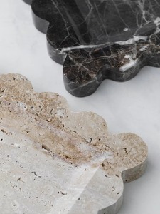 Plateau en marbre brun design avec finition élégante parfait pour le service de cuisine de table et la décoration intérieure de luxe de l'Inde - Product Image 4