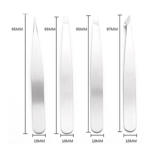 Pince à sourcils à pointe ronde professionnelle de haute qualité en acier inoxydable coloré enduit accessoires de beauté outils pince à épiler à sourcils - Product Image 6