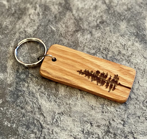 Vente en gros de porte-clés en bois de hêtre bambou cuir blanc rectangle rond uni pour la gravure au laser étiquettes de bricolage cadeau d'artisanat en bois - Product Image 1