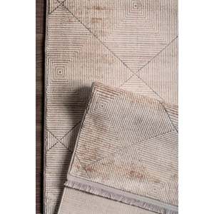 Mazzini 1490 ensemble de tapis beige 80x150cm tapis texturé doux longue durée - Product Image 1