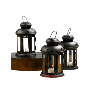 Portavelas de luz en T de Metal, farol de iluminación de Color negro, decoración de lujo, candelabro hecho a mano, farol para decoración colgante - Product Image 6