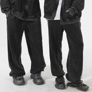 OEM personalizado Vintage ácido lavado holgado pantalones de chándal hombres Jogging Streetwear pantalones de chándal de gran tamaño personalizado Jogger pantalones para hombres - Product Image 3