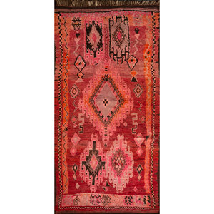 Nuray Large Area Hand Knotted Wool Rugs Pae-4589 <b>Red</b> & Orange Geometric Pattern for Home Living Room Hallway New Model-Room Rug - Product Image 1